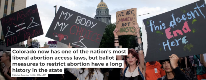Colorado voted in 2024 to protect abortion in the state constitution. Jason Connolly/GettyImages Colorado voted in 2024 to protect abortion in the state constitution. Jason Connolly/GettyImages